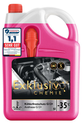 Exklusiv Chemie G12+ Kühlerfrostschutz bis -35°, 5 Liter, Kühlmittel Pink