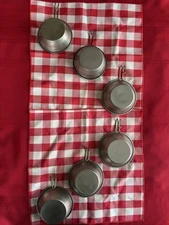 (6) Vintage Stream Dipping Sierra Cup in Stainless Excellent & Clean