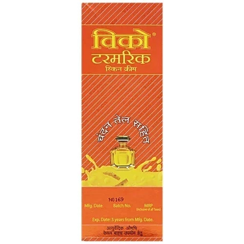 Vicco 姜黄护肤霜 70 克 x 5 | 草药发光檀香油 | 有效期至 2026 年 — 第 3/4 张图片
