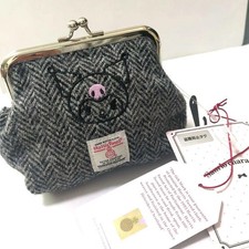 Harris Tweed Kuromi Wallet Pouch Canvas Coin Case Compact Used