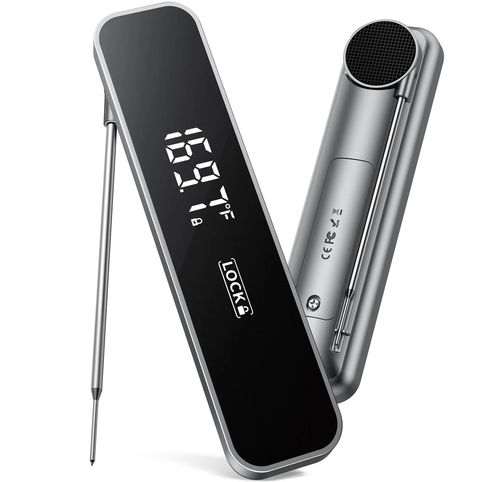 0.3S Instant Read Meat Thermometer – Digital Food Thermometer for Cooking, Gr...