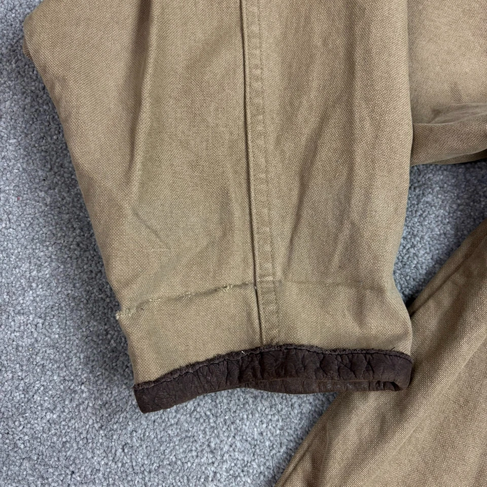 Timberland Jacket Adult Medium Brown Hunting Canvas Barn Chore Leather Men* - Image 4 of 4