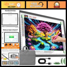 Rechargeable A4 Light Pad with Carry Bag - Ultra Bright Tracing Light Box for Dr