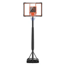 In Ground Basketball System Outdoor 5-8ft Quick Adjustable Basketball Hoop Goal