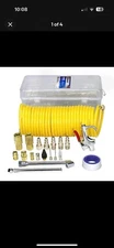JobSmart 20 Piece Air Tool Accessory Kit with 25 ft Recoil Hose