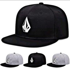 Mens Black Baseball Cap Geometric Diamond Log...