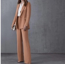 Reiss Nuria Trousers Classic Career Wide Leg Quiet Luxury Minimalist Pants 6