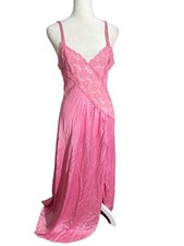 VTG LIGHT PINK NIGHT GOWN MAXI STRAPLESS LACE