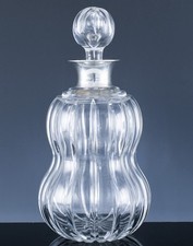 1928 ASPREY & Co ENGLISH STERLING SLVER CUT CRYSTAL WHISKEY BOTTLE DECANTER #2