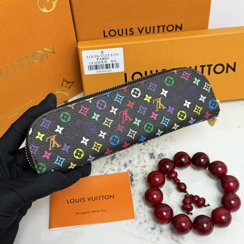 LOUIS Black Multicolor Monogram Canvas Pencil Case