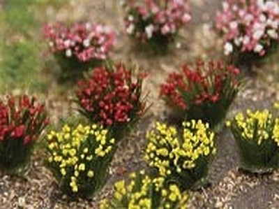 JTT Warm Color Flowering Bushes - Scale Model Railroad Grass Scenery - #95642