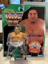 Yokozuna WWF Green Card Series 11  Hasbro MOC Ships In a Defender