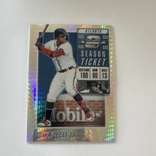 2019 Panini Chronicles - Contenders Optic Ronald Acuña Jr. #18 Hyper Prizm /299