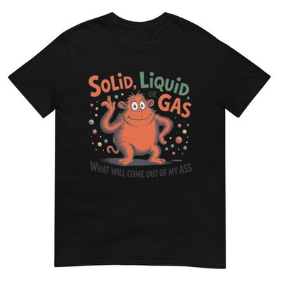 Solid Liquid Or Gas Funny Cat Physics Science T-Shirt