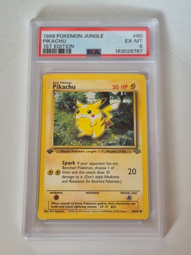 Pikachu (1st Edition) graded PSA 6 for sale on eBay