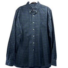 Ralph Lauren Men's Shirt Size 16 1/2 42 Blue Green Check Long Sleeve Button Up