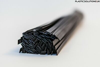 PP/PE Kunststoff Schweißstäbe (8 mm) schwarz flache Streifen 20 Stück 