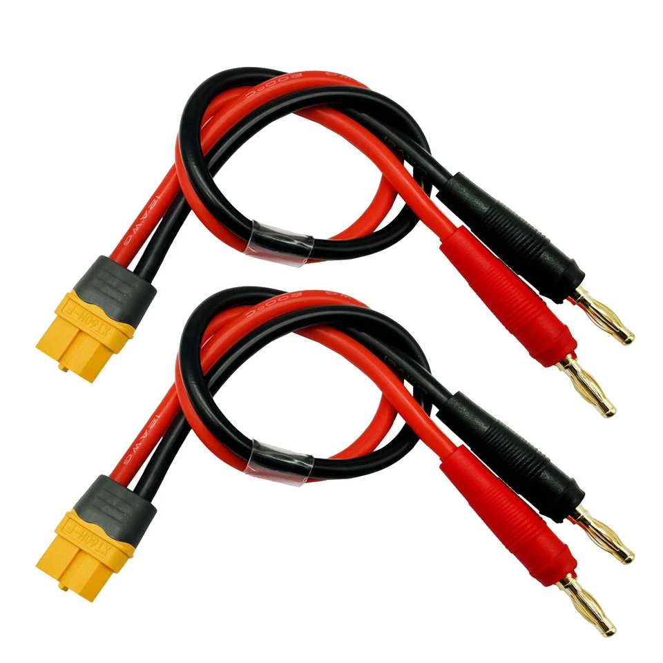 2pcs XT60H XT60 Upgarded Female Connector Plug to 4mm Banana Plugs Battery Ch... - Image 3 of 4