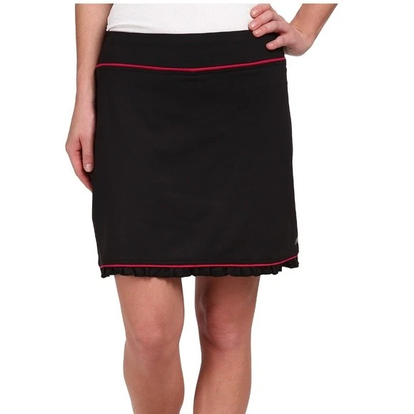 LIJA Mujer Pequeña Falda Tenis Golf Volantes Capas Skort Elastizado Negro Rosa Golf Foto 4 de 4
