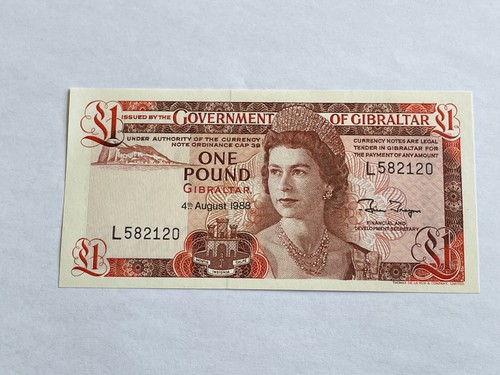 Billet Gibraltar One Pound 1988 (10-12/1) - Imagen 1 de 2