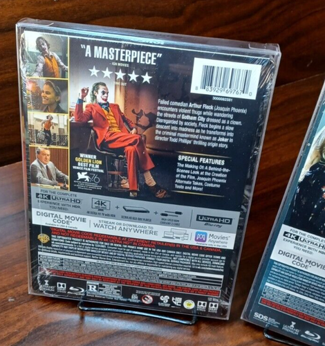 Joker 1 + 2 Steelbooks (4K+Blu-ray)-NEW-w/PROTECTIVE SLEEVES-Free Box Shipping! - Picture 6 of 13