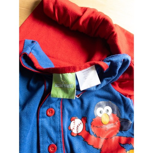 Sesame Street Elmo Baseball Pajamas Set Kids Sleepwear Outfit - Picture 3 of 3