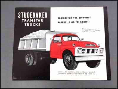 1962 Studebaker Transtar Truck Vintage Sales Brochure Folder - Dump Truck