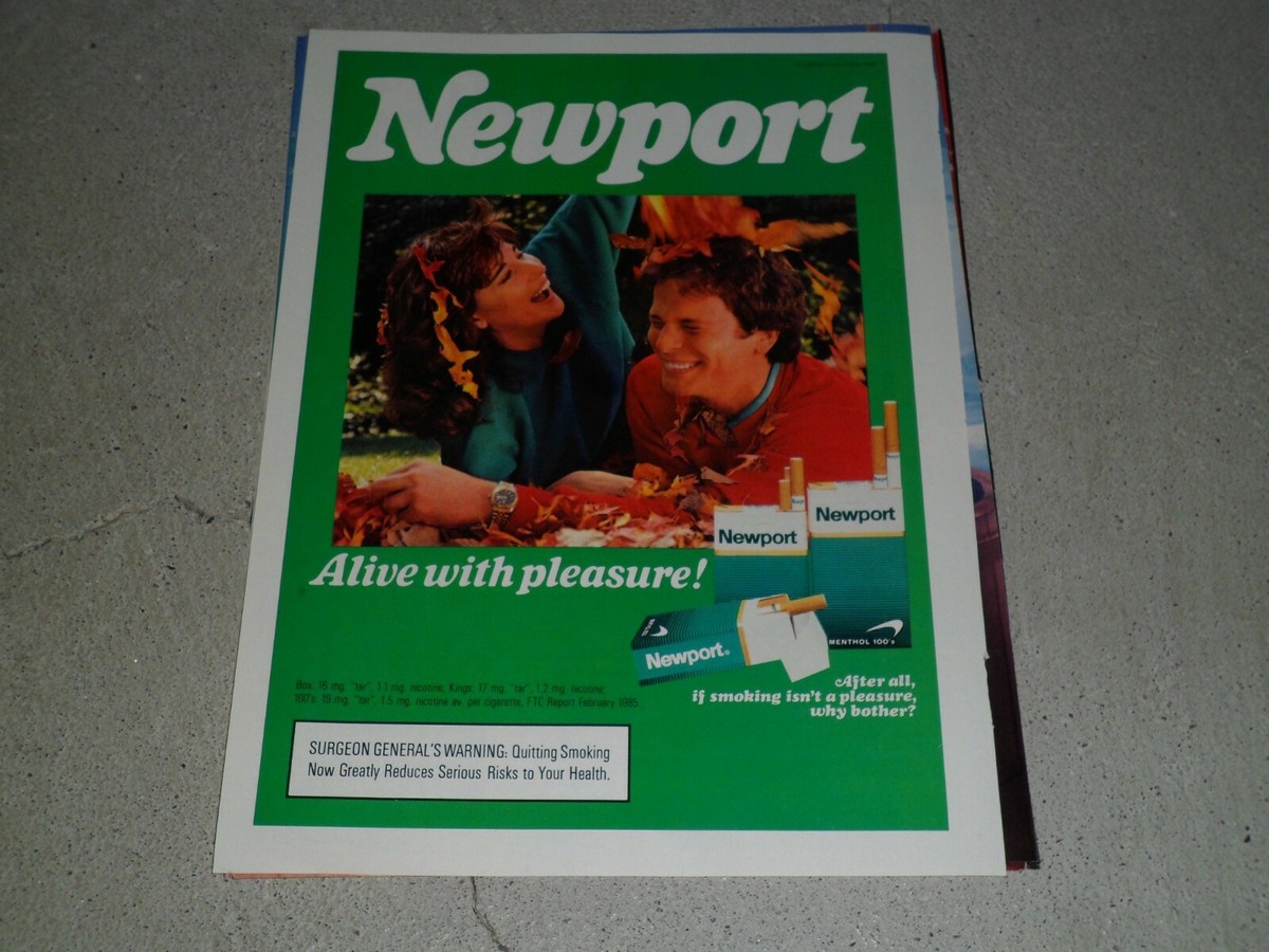 newport cigarettes mclaren 1987 NEWPORT CIGARETTES AD / ARTICLE