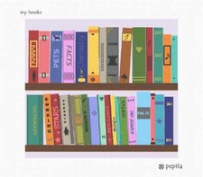 My Books Needlepoint Kit or Canvas