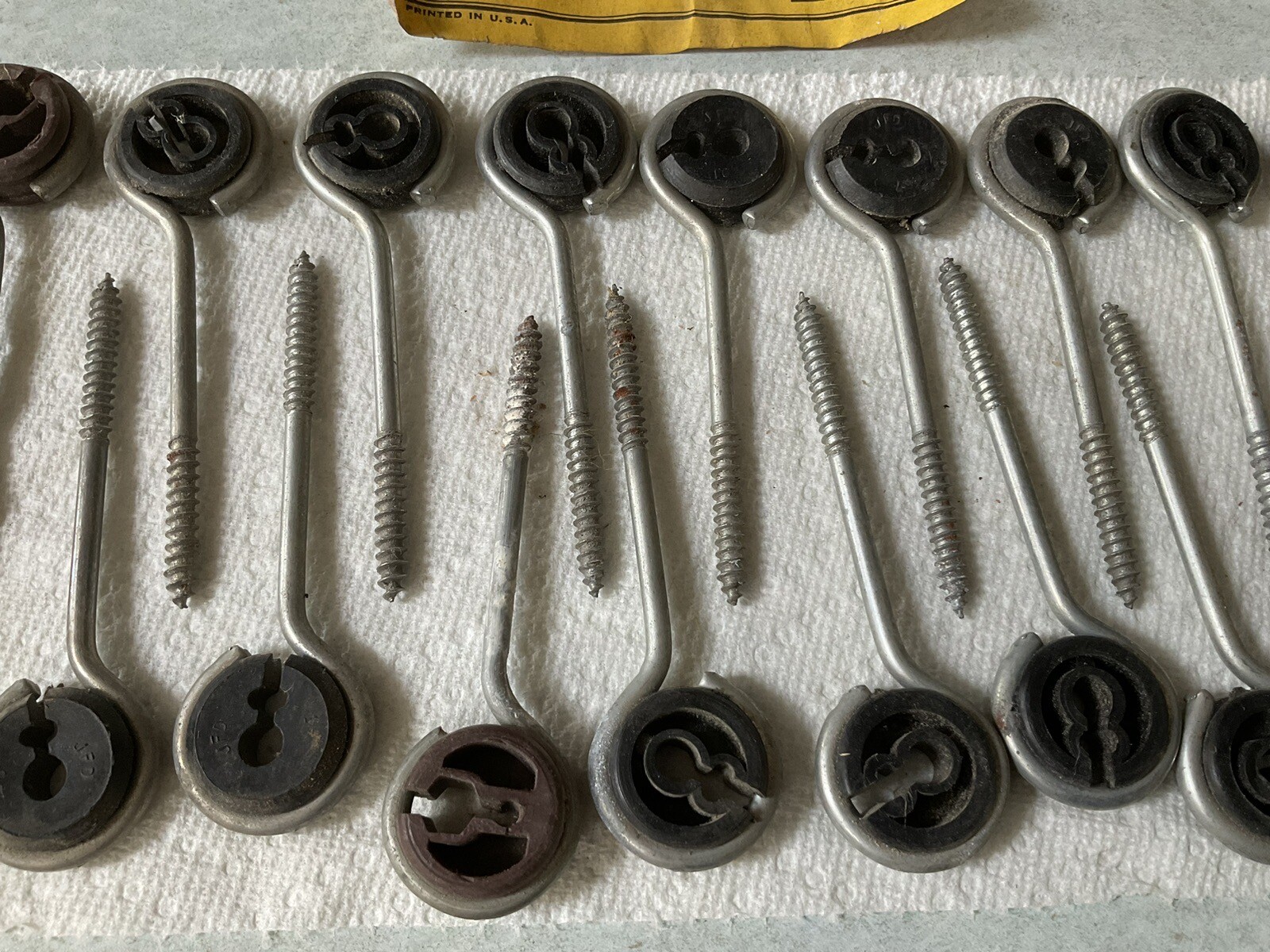 18 Vintage JFD 3 1/2” Insulator Screws NO. X18TL3 With Polyethylene