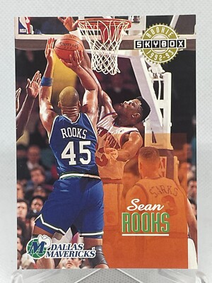 Sean Rooks 1992-93 Skybox #329 Rookie Card RC