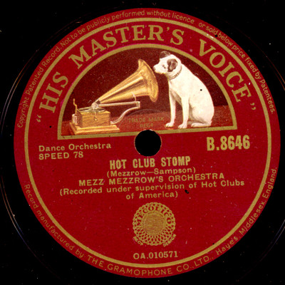 MEZZ MEZZROW & HIS ORCH. Hot Club Stomp / The Swing...   Schellackplatte   X2631