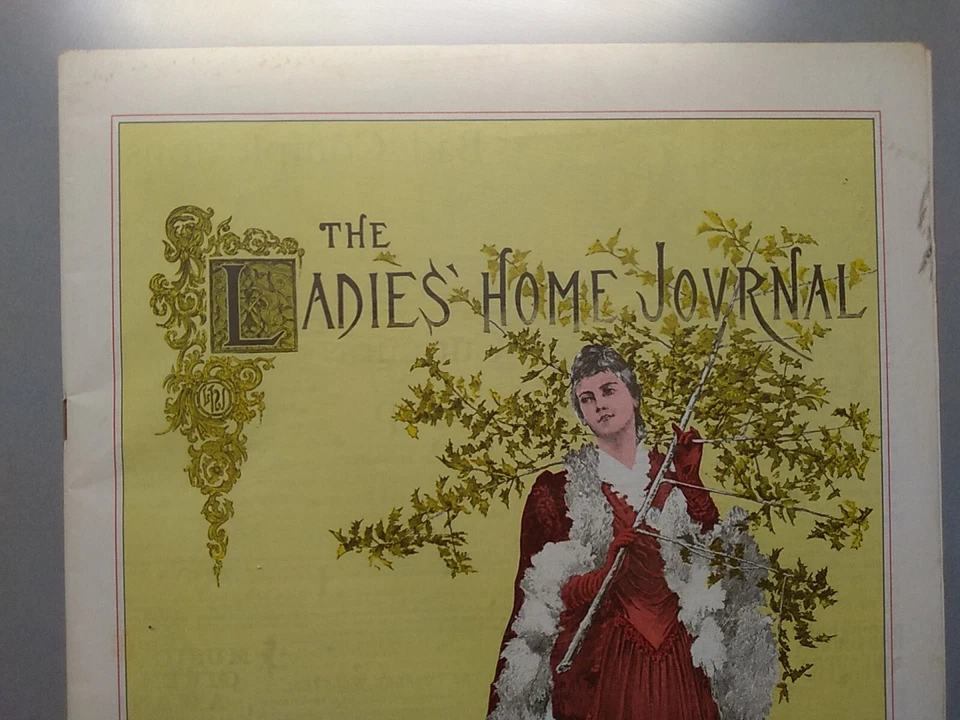 Ladies Home Journal Dec 1890 Original Christmas Magazine in Sealed Frame - Image 4 of 4