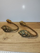 Jolis Paire PORTE-EMBRASES POUR RIDEAU BRONZE ANCIEN 1900's A Saisir 