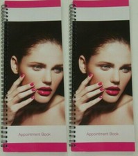 2 Books 2 Column Appointment Book 100 pages for Beauty Nail Shop Hair Salon NEW