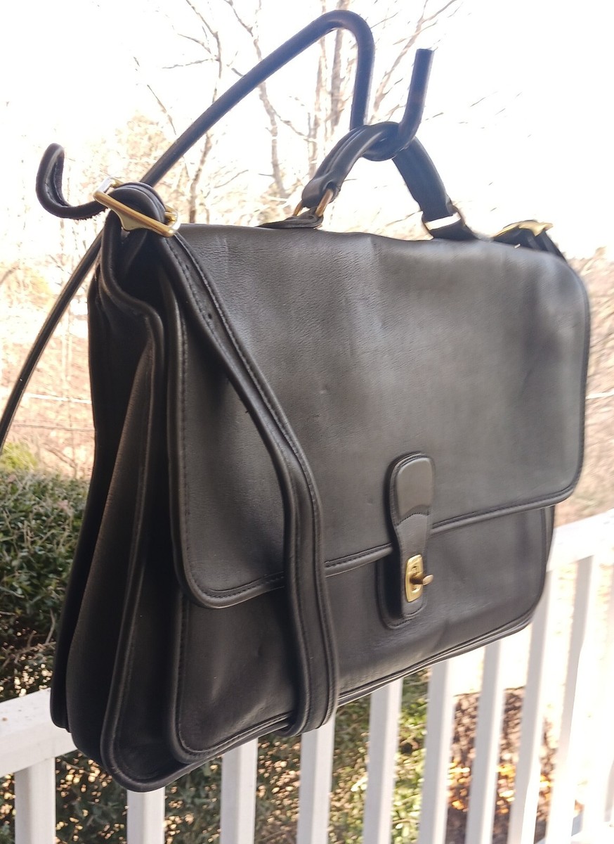 Coach F9N-5180 LARGE Vintage Black Metropolitan Briefcase/Laptop