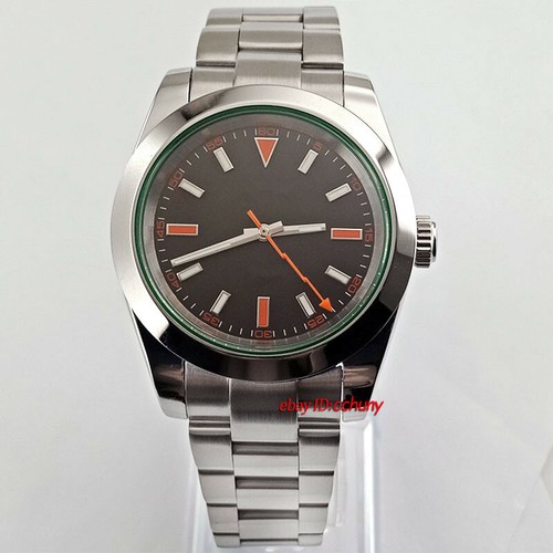 40mm reloj estéril esfera sólida estuche cristal zafiro automático relojes para hombre - Imagen 3 de 16