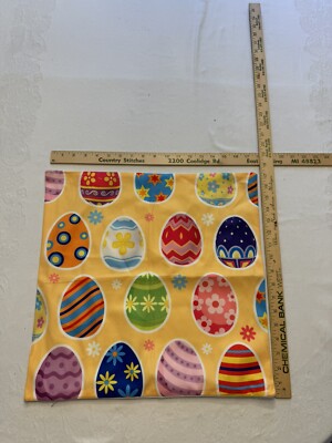 Pillow Cover 17'' x 17'' EASTER EGGS Spring Decorative Throw Bright Zipper Closure