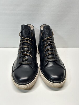 FRYE Shearling Leather Boots Black US 10 Winter Men  Shoes Frye Men main image 4