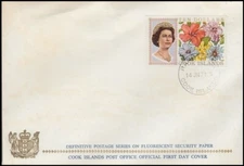 COOK IS 1971 $10 FLUORESCENT FDC FLORAL (ID:147/D11888)