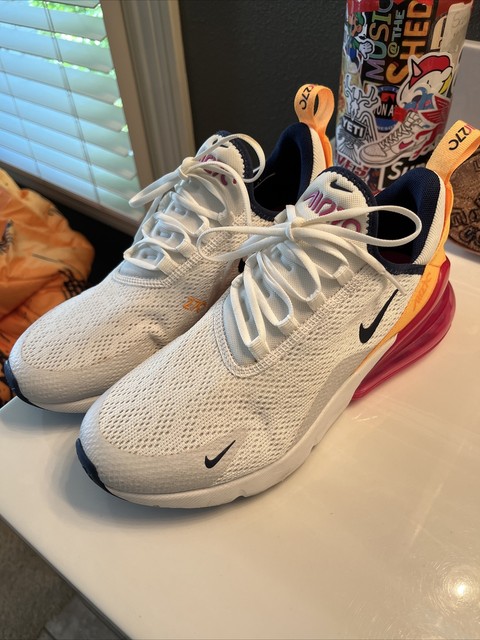 air max 270 white pink and orange