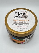 Maui Moisture Hair Styling Curl Quench  Coconut Oil Ultra Hold Gel 12 oz Clear