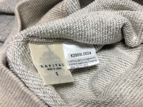 KAPITAL Beethoven love & peace raglan sleeve sweatshirt gray - 第 6/10 張圖片
