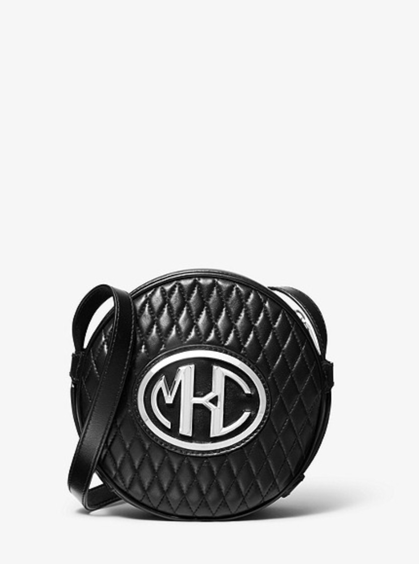 MICHAEL KORS COLLECTION Monogramme Black Quilted Leather Canteen Bag RRP £1090 image 3