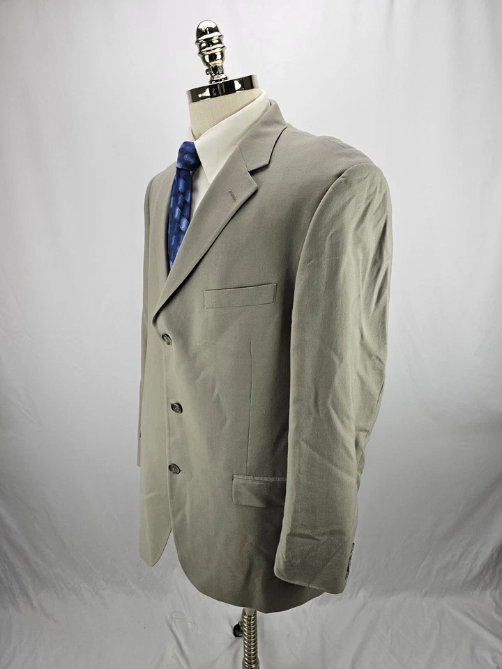 Kenneth Cole Reaction men's Beige Blazer Jacket 44L - Image 3 of 4