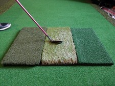 Tri-Turf Golf Hitting Grass Mat Realistic Fairway Rough Portable Driving Train