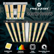PHLIZON 1000W/640W Grow Light Grow Lamp Foldable W/SAMSUNG LED Indoor Hydroponic