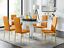 thumbnail 192 - GIOVANI White High Gloss and Grey Glass Dining Table &amp; 6 Faux Leather Chairs