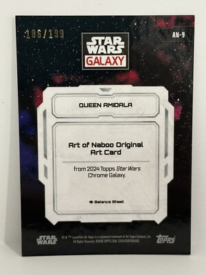 その他 Star Wars Chrome Galaxy Queen of Naboo 2024 Topps Chrome Galaxy Star Wars #AN-9 Queen Amidala Art Of
