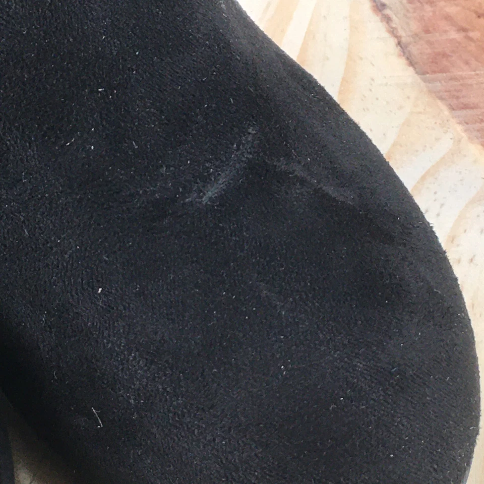 Botas de lavandería chinas para mujer 6,5 M sobre la rodilla cuña de montar tela negra cremallera Foto 4 de 4